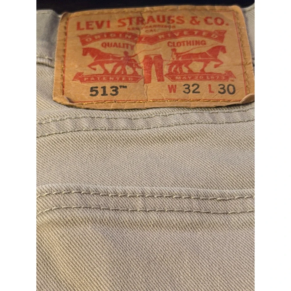 Levi's 513 Men's Slim Straight Stretch Jeans Tag 32x30 32x29 Chino Khaki Pants